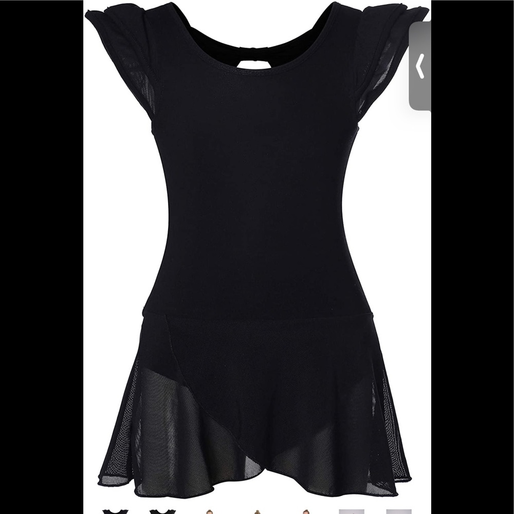 Girls’ Ballet Dance Leotard. Black . Size 10-12